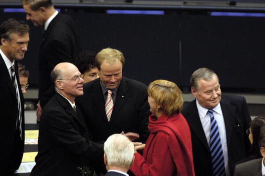 Gerhardt, Wolfgang; Lammert, Norbert; Niebel, Dirk; Roth, Claudia; Bisky, Lothar Reichstagsgebäude, Plenarsaal
