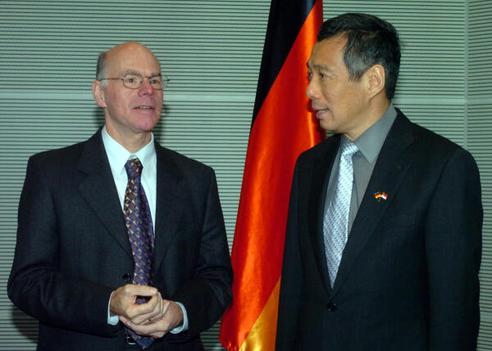 Lammert, Norbert; Loong, Lee Hsien Reichstagsgebäude, Empfangsraum