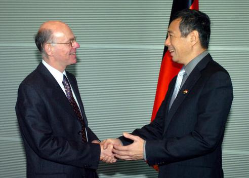 Lammert, Norbert; Loong, Lee Hsien Reichstagsgebäude, Empfangsraum