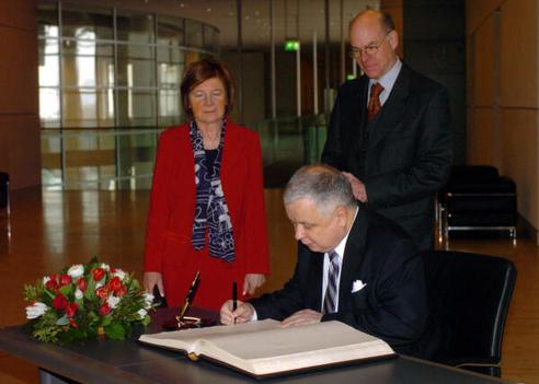 Lammert, Norbert; Kaczynski, Lech Reichstagsgebäude, Empfangsraum