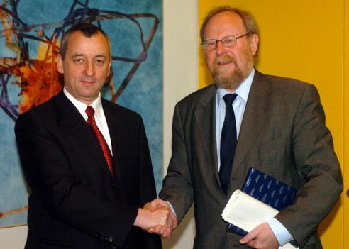 Thierse, Wolfgang; Pirinski, Georgi Reichstagsgebäude, Empfangsraum