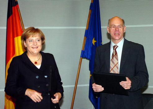 Lammert, Norbert; Merkel, Angela Reichstagsgebäude, Empfangsraum