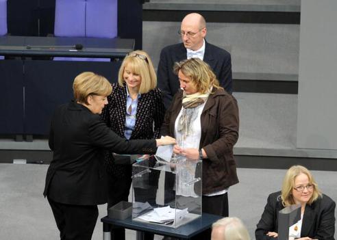 Merkel, Angela Reichstagsgebäude, Plenarsaal