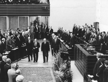 Mitterrand, Francois; Carstens, Karl; Stücklen, Richard; Kohl, Helmut 