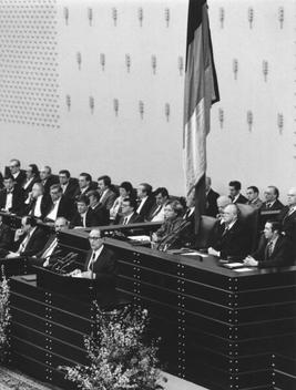 Mitterrand, Francois; Stücklen, Richard; Kohl, Helmut; Genscher, Hans-Dietrich 
