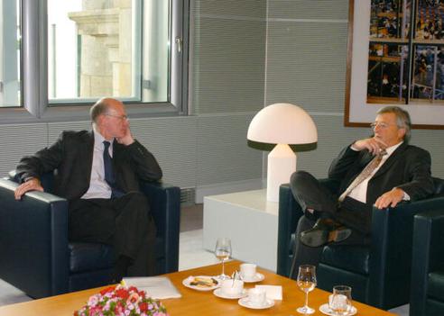 Lammert, Norbert; Juncker, Jean-Claude Reichstagsgebäude, Empfangsraum