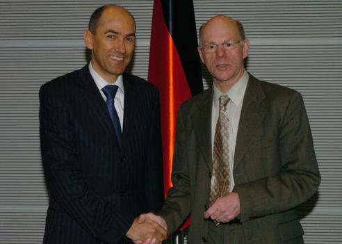 Lammert, Norbert; Jansa, Janez Reichstagsgebäude, Empfangsraum