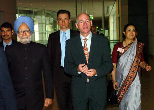 Lammert, Norbert; Singh, Manmohan Reichstagsgebäude, Präsidialebene