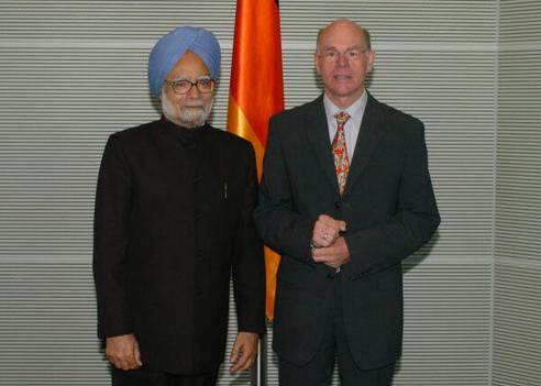 Lammert, Norbert; Singh, Manmohan Reichstagsgebäude, Empfangsraum