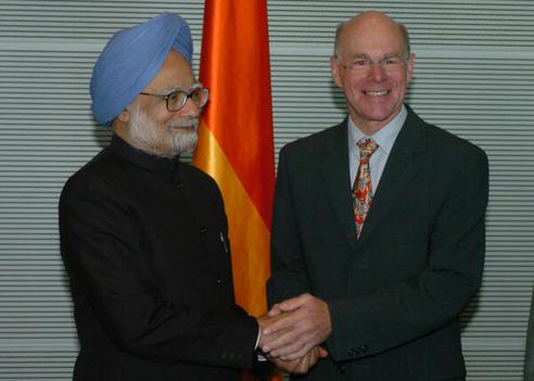 Lammert, Norbert; Singh, Manmohan Reichstagsgebäude, Empfangsraum