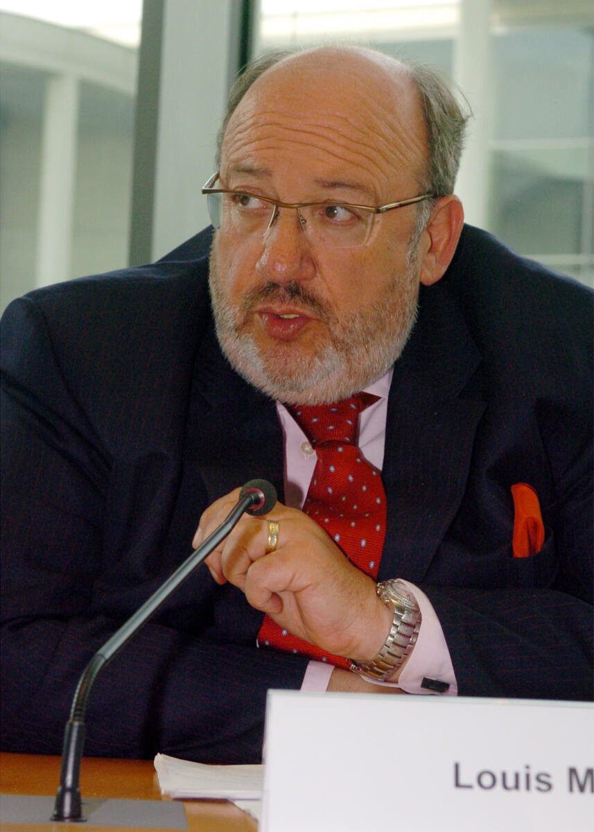 Michel, Louis Louis Michel, EU Kommissar für Entwicklung und Humanitäre Hilfe, während seiner Rede im Ausschuss für Wirtschaftliche Zusammenarbeit und Entwicklung des Deutschen Bundestages.; Gast, Besuch
