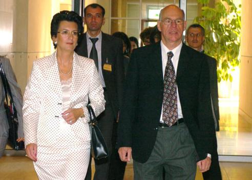 Lammert, Norbert; Burjanadze, Nino Reichstagsgebäude, Präsidialebene
