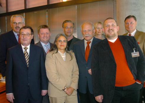 Bär, Dietmar; Willers, Peter; Nickels, Christa; Gröhe, Hermann; Funke, Rainer; Deppendorf, Ulrich; Bindig, Rudolf; Behrendt, Klaus J. Jakob-Kaiser-Haus, Innenansicht