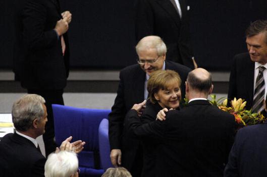 Merkel, Angela; Lammert, Norbert; Brüderle, Rainer; Gerhardt, Wolfgang Reichstagsgebäude, Plenarsaal
