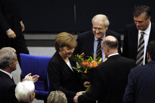 Merkel, Angela; Lammert, Norbert; Brüderle, Rainer; Gerhardt, Wolfgang Reichstagsgebäude, Plenarsaal