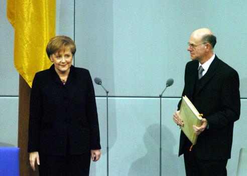 Lammert, Norbert; Merkel, Angela; Zeh, Wolfgang Reichstagsgebäude, Plenarsaal