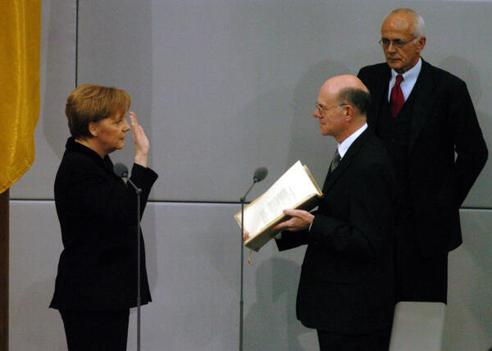 Lammert, Norbert; Merkel, Angela; Zeh, Wolfgang Reichstagsgebäude, Plenarsaal