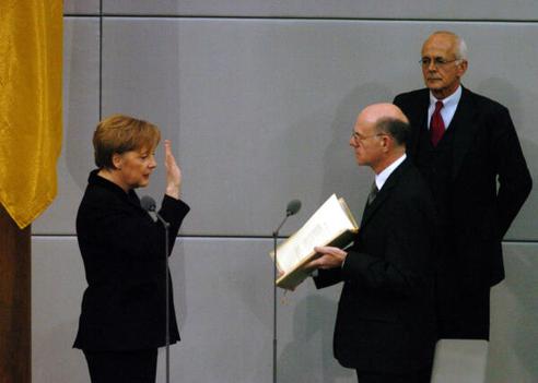 Lammert, Norbert; Merkel, Angela; Zeh, Wolfgang Reichstagsgebäude, Plenarsaal