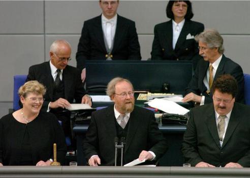 Thierse, Wolfgang; Westrich, Lydia; Fuchtel, Hans-Joachim; Zeh, Wolfgang; Maier, Friedhelm Reichstagsgebäude, Plenarsaal