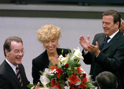 Müntefering, Franz; Schwan, Gesine; Schröder, Gerhard Reichstagsgebäude, Plenarsaal