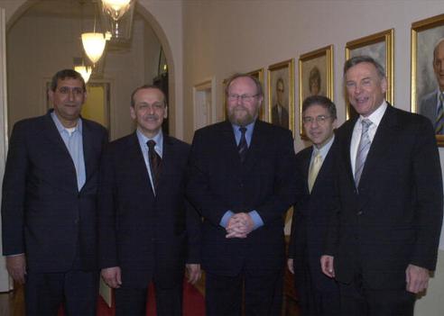 Beilin, Yossi; Thierse, Wolfgang; Rabbo, Yasser Abbed; Primor, Avi Reichstagspräsidentenpalais, Innenansicht
