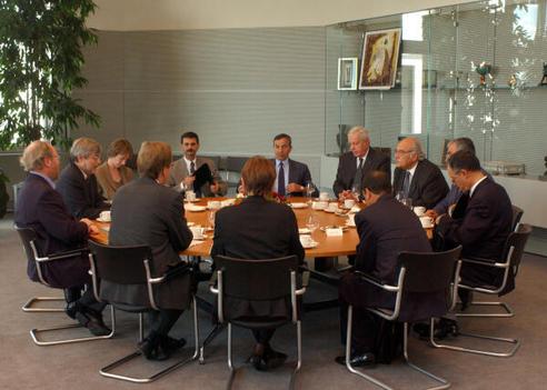 M'Bezaa, Fouad; Thierse, Wolfgang Reichstagsgebäude, Empfangsraum