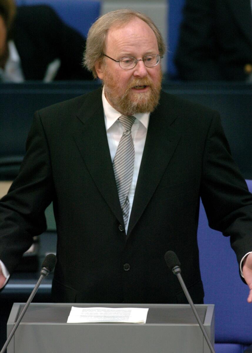 Thierse, Wolfgang Bundestagspräsident Wolfgang Thierse, SPD, hält anlässlich der Vereidigung des neuen Bundespräsidenten Horst Köhler seine Rede im Bundestag