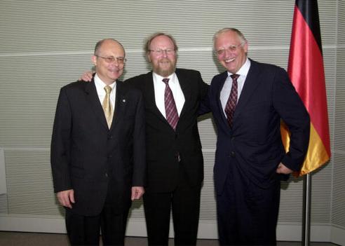Verheugen, Günter; Thierse, Wolfgang; Borowski, Marek Reichstagsgebäude, Empfangsraum