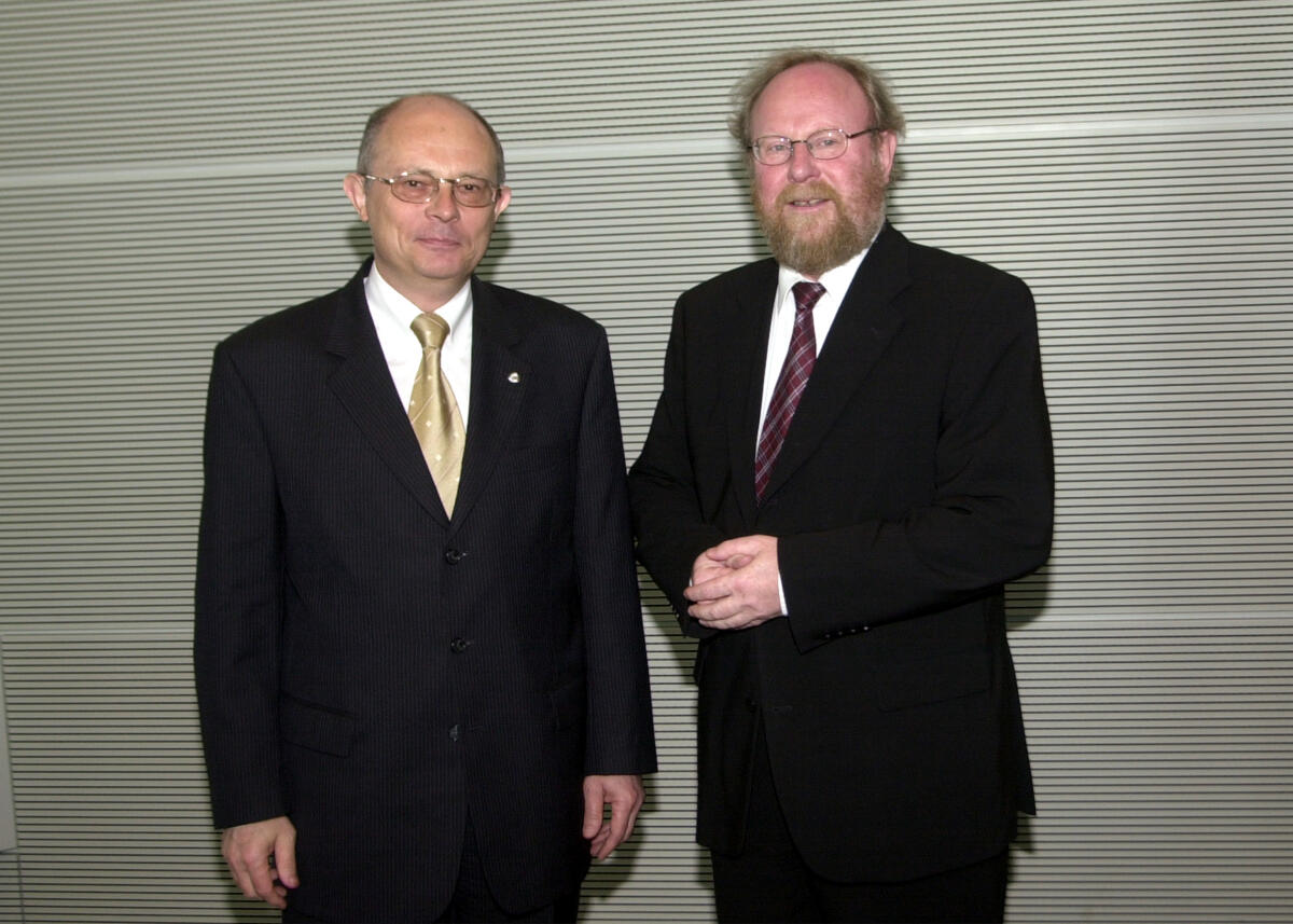 Borowski, Marek; Thierse, Wolfgang Bundestagspräsident Wolfgang Thierse, SPD, (re) empfängt  den polnischen Sejm-Marshall Marek Borowski.