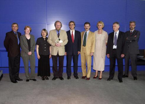Schoch, Bruno; Vollmer, Antje; Thierse, Wolfgang; Solms, Hermann Otto; Kastner, Susanne; Ratsch, Ulrich; Mutz, Reinhard; Hauswedell, Corinna; Weller, Christoph Reichstagsgebäude, Präsidialebene