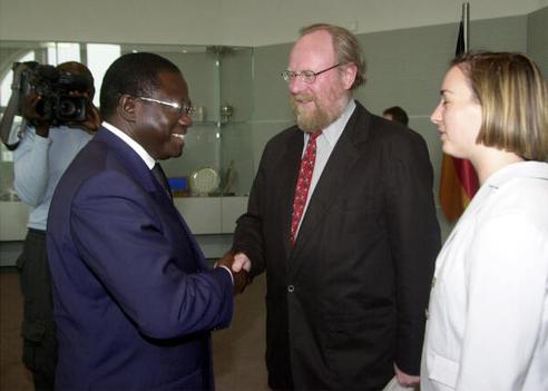 Diop, Pape; Thierse, Wolfgang Reichstagsgebäude, Empfangsraum