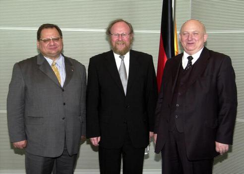 Oleksy, Józef; Thierse, Wolfgang; Kalisz, Ryszard Reichstagsgebäude, Empfangsraum