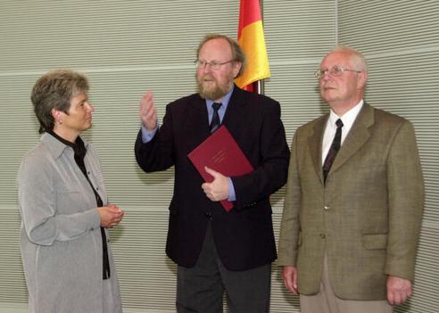 Hagemann, Klaus; Thierse, Wolfgang; Sehn, Marita Reichstagsgebäude, Empfangsraum