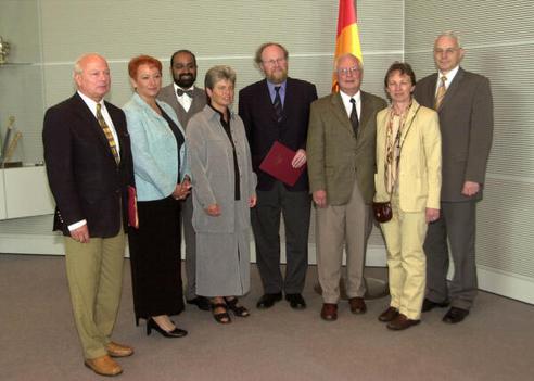 Hagemann, Klaus; Thierse, Wolfgang; Sehn, Marita Reichstagsgebäude, Empfangsraum