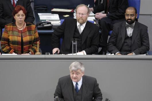 Fischer, Joseph; Brüning, Monika; Thierse, Wolfgang; Winkler, Josef Philip Reichstagsgebäude, Plenarsaal