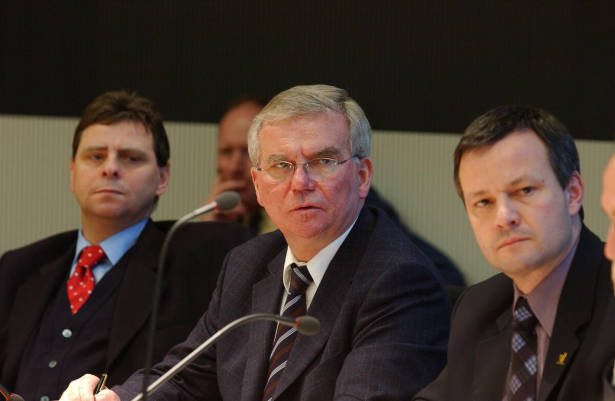 DiecCDU/CSU-Abgeordneten Bernd Heynemann, Peter Letzgus und Klaus Riegert; Bundestagsabgeordnete, MdB Heynemann, Bernd; Riegert, Klaus; Letzgus, Peter DiecCDU/CSU-Abgeordneten Bernd Heynemann, Peter Letzgus und Klaus Riegert; Bundestagsabgeordnete, MdB
