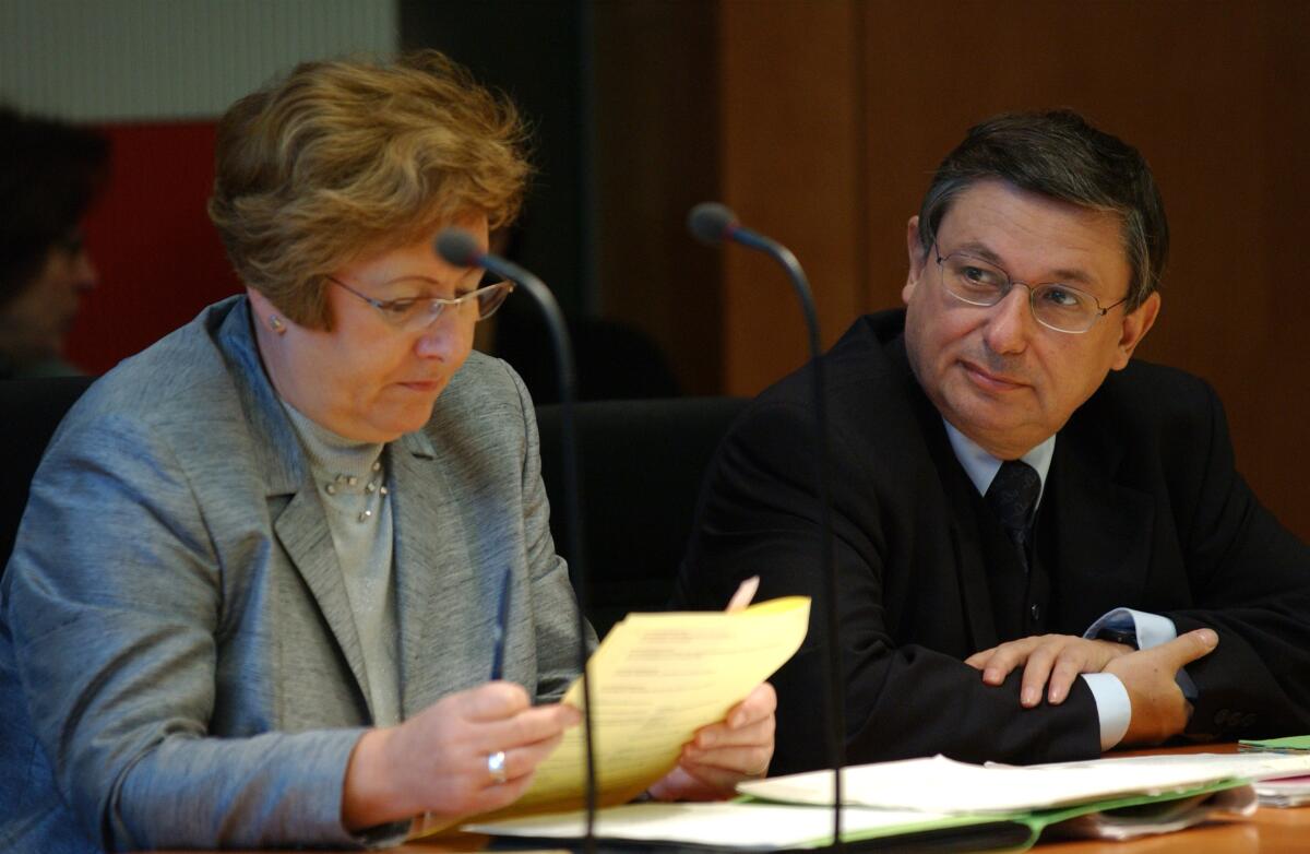 Hoffmann, Jelena; Zöpel, Christoph Die  SPD-Abgeordneten Jelena Hoffmann und Dr. Christoph Zöpel; Bundestagsabgeordnete, MdB