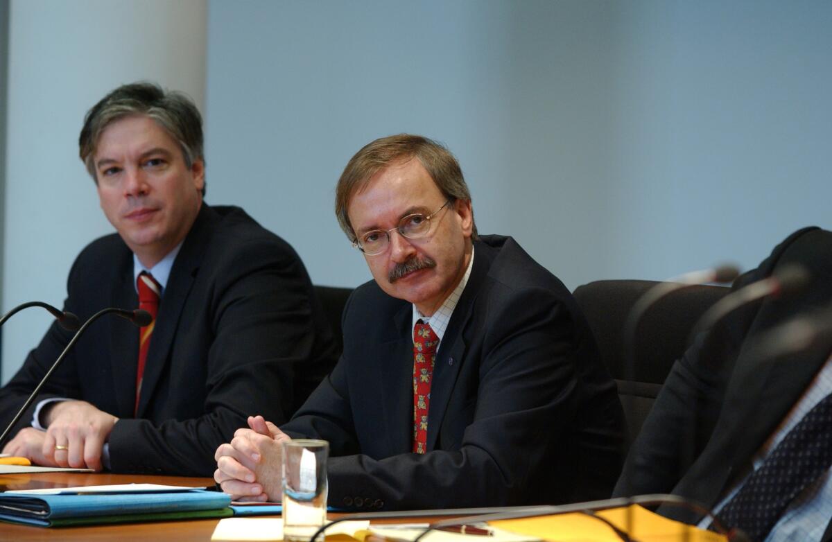 Leibrecht, Harald; Hoyer, Werner Die FDP-Abgeordneten Harald Leibrecht und Dr. Werner Hoyer; Bundestagsabgeordnete, MdB