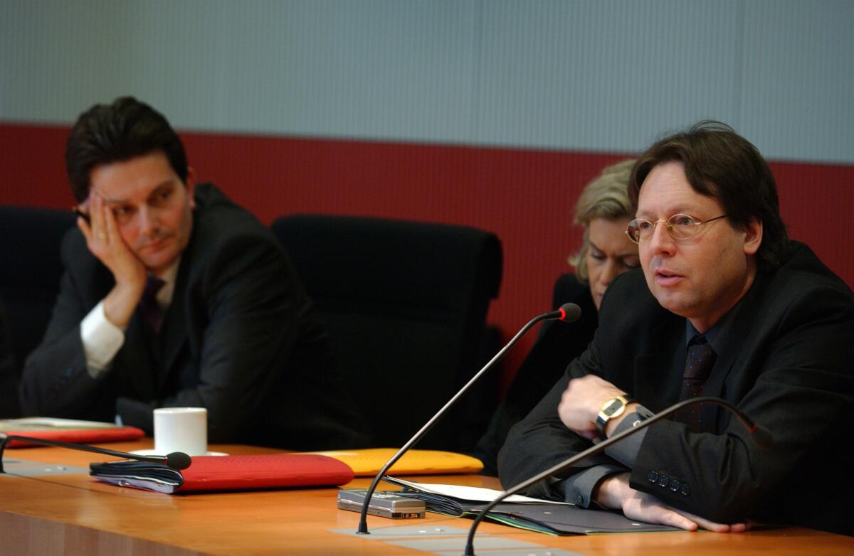 Mützenich, Rolf; Volmer, Ludger Der SPD-Abgeordnete Dr. Rolf Mützenich und der Bü90/Die Grünen-Abgeordnete Dr. Ludger Volmer