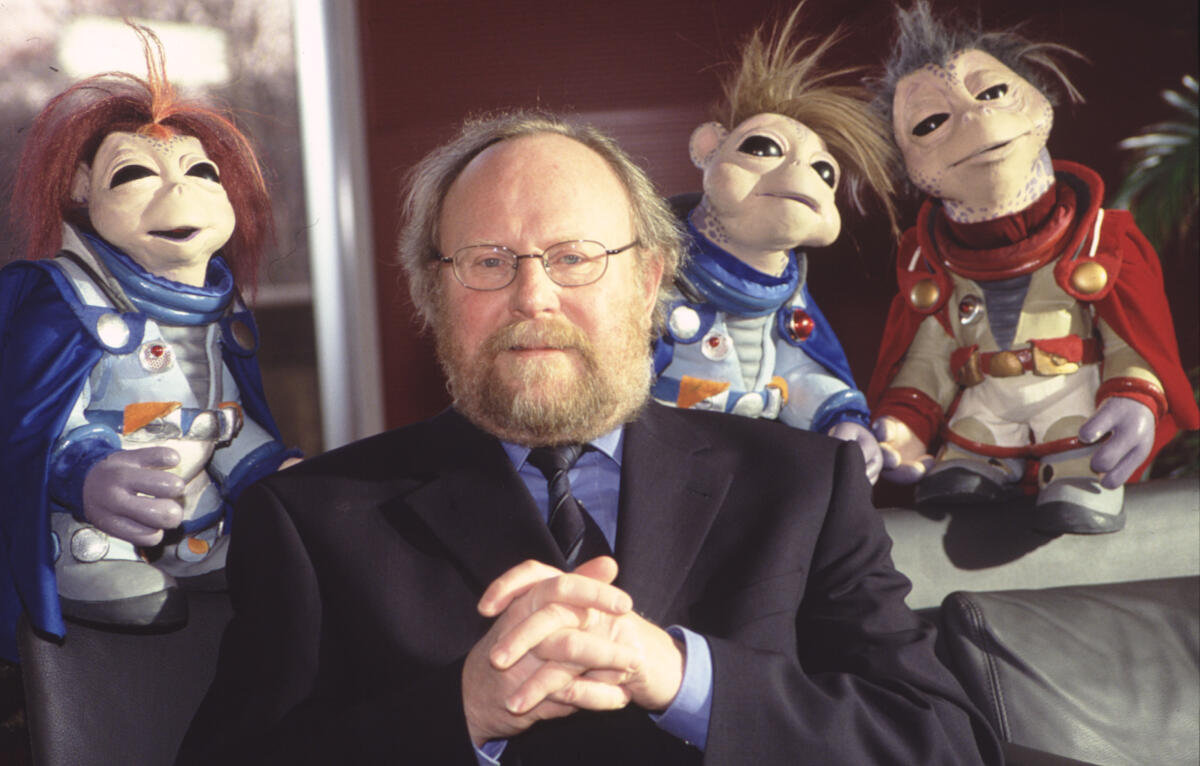 Thierse, Wolfgang Bundestagspräsident Wolfgang Thierse, SPD, mit den Hauptdarstellern aus der Serie Politibongo (Kinderkanal, KIKA)