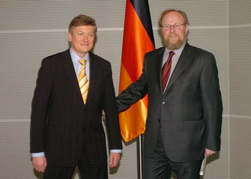 Palauskas, Arturas; Thierse, Wolfgang Reichstagsgebäude, Empfangsraum