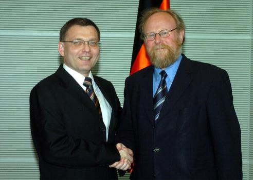 Thierse, Wolfgang; Zaoralek, Lubomir Reichstagsgebäude, Empfangsraum