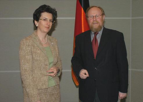 Burjanadze, Nino; Thierse, Wolfgang Reichstagsgebäude, Empfangsraum