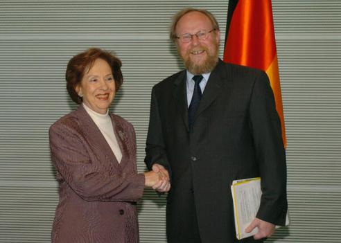 Benaki-Psarouda, Anna; Thierse, Wolfgang Reichstagsgebäude, Empfangsraum