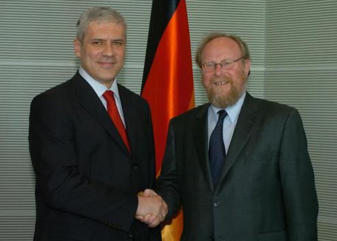 Thierse, Wolfgang; Tadic, Boris Reichstagsgebäude, Empfangsraum