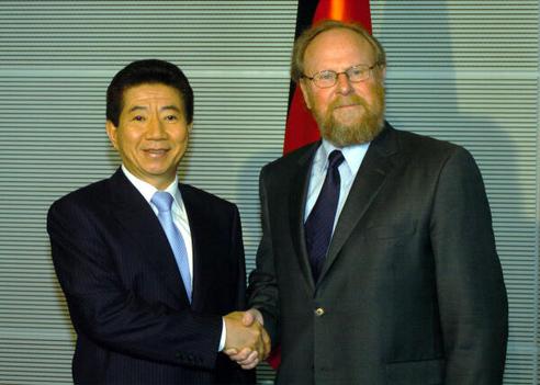 Moo-hyun, Roh; Thierse, Wolfgang Reichstagsgebäude, Empfangsraum