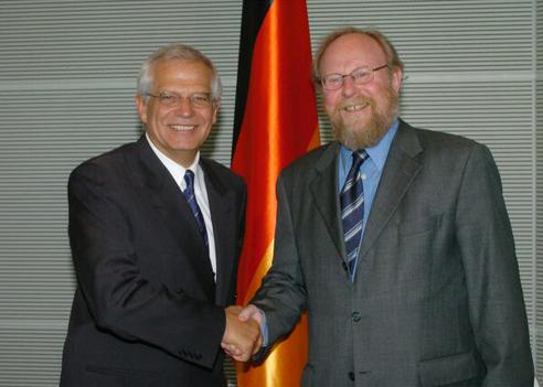 Thierse, Wolfgang; Borrell Fontelles, Josep Reichstagsgebäude, Empfangsraum