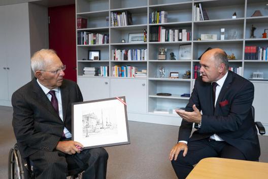 Sobotka, Wolfgang; Schäuble, Wolfgang Reichstagsgebäude, Büro des Präsidenten