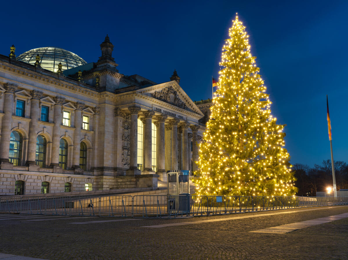 Weihnachtsbaum vor dem Reichstag. Weihnachtsbaum vor dem Reichstag.