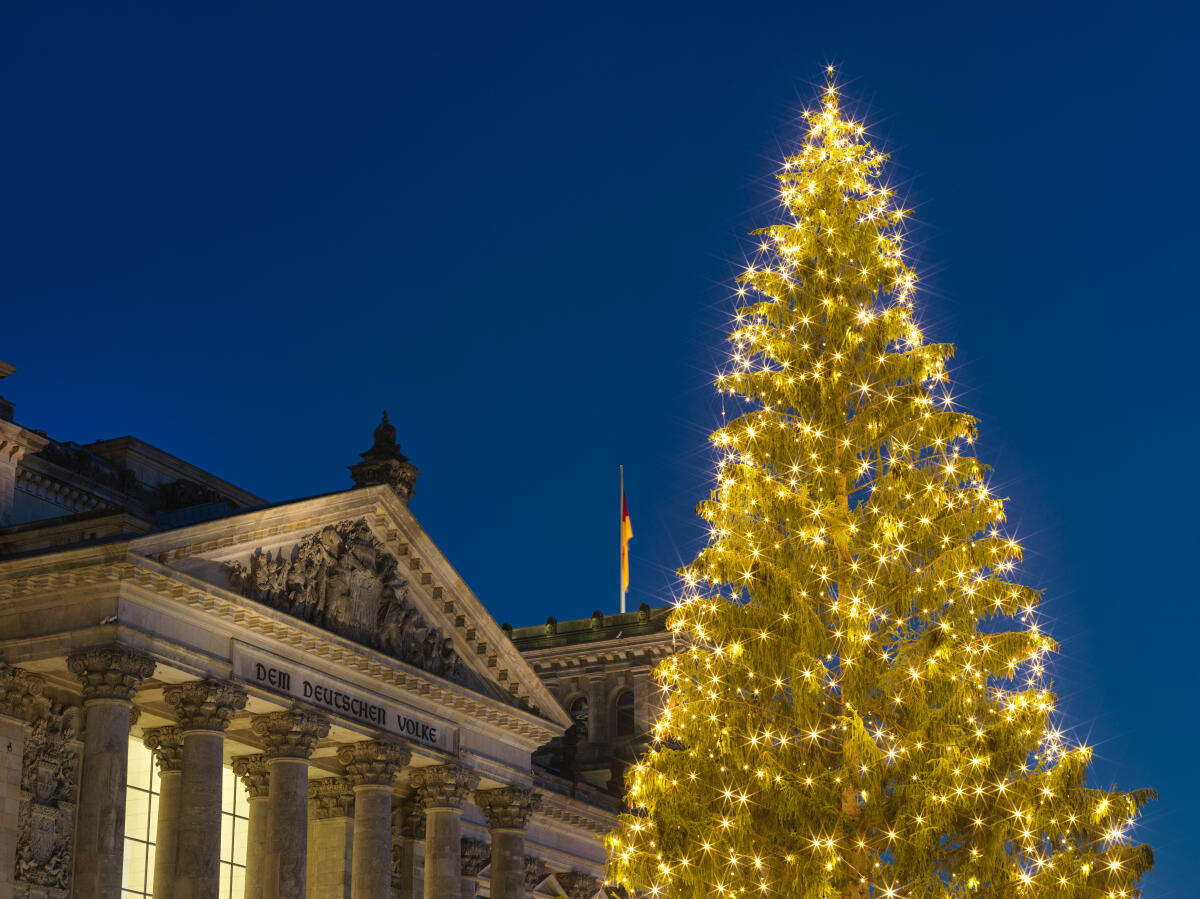 Weihnachtsbaum vor dem Reichstag. Weihnachtsbaum vor dem Reichstag.